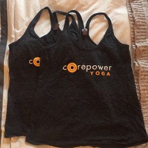 Two Corepower Yoga Racerback Tank